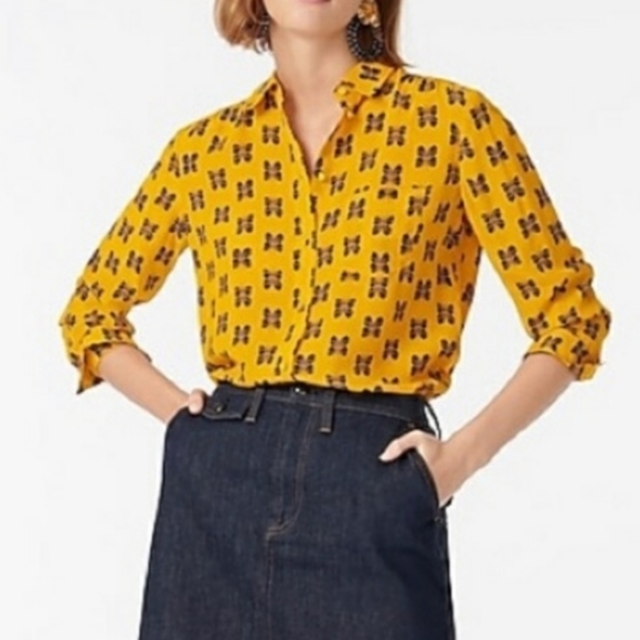 J. Crew Tops - J. Crew Silk Butterfly Blouse